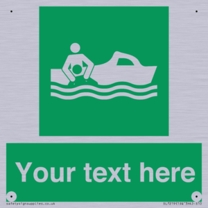 Custom sign safe condition Rescue boat